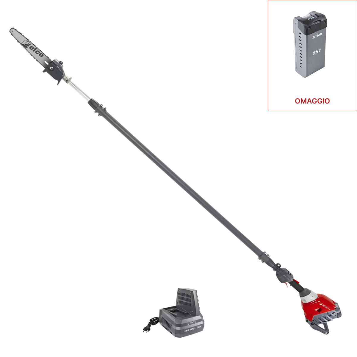 Efco PTXi 530 con batteria Bi 540 e caricabatterie CRG 520