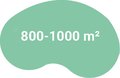 800-1000 m²